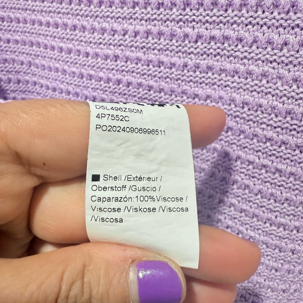 Lavender Ruffle Knit Top M - Picture 3 of 10
